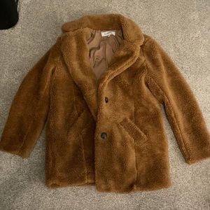 Sherpa/teddy coat (never worn)